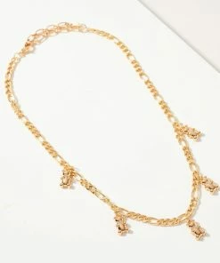 Avenue Z Teddy Bear Gold Charm Necklace Girls