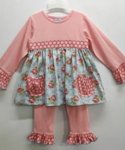 Girls Three Sisters Rambling Rose Pant Set