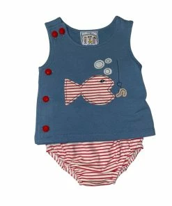 Three Sisters Baby Fish Fishy Diaper Set Boys