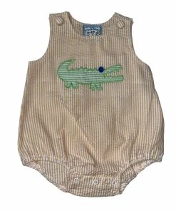 Three Sisters Baby Seersucker Boys Alligator Bubble