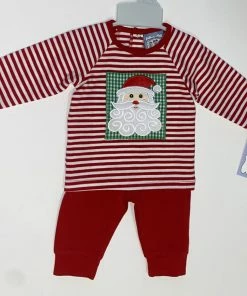 Boys Three Sisters Santa Face Pant Set