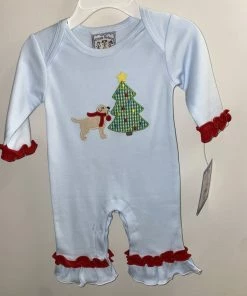 Three Sisters Christmas Helper Ruffle Romper