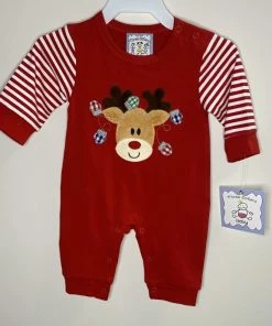 Three Sisters Reindeer Lights Romper