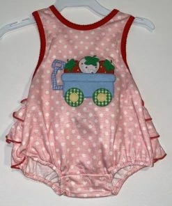 Three Sisters Strawberry Wagon Ruffle Bubble Baby Clothes