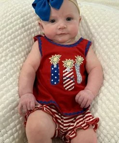 Baby Clothes Three Sisters Fireworks Girls Bloomer Set