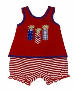 Baby Clothes Three Sisters Fireworks Girls Bloomer Set
