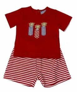 Three Sisters Boys Fireworks Short Set