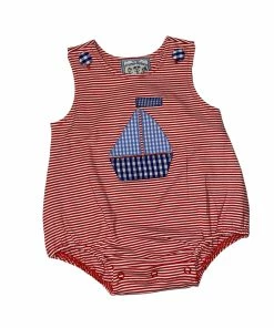 Three Sisters Baby Boys Red Sailboat Bubble