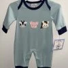 Discount ❤️ Three Sisters Farm Animal Boys Romper 🤩 1 Three Sisters Farm Animal Boys Romper