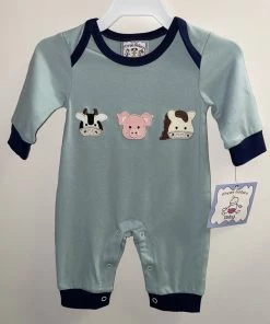 Three Sisters Farm Animal Boys Romper