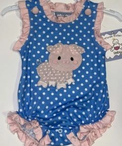 Three Sisters Baby Polka Dot Little Piggy Bubble Baby Clothes