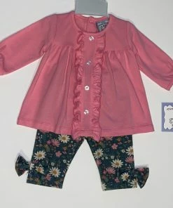 Baby Clothes Three Sisters Demi Pink Floral Pant Set