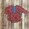 Baby Clothes Natalie Grant Wine Floral Ruffle Bottom Bubble
