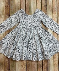 Girls Natalie Grant Cow Print Twirl Dress