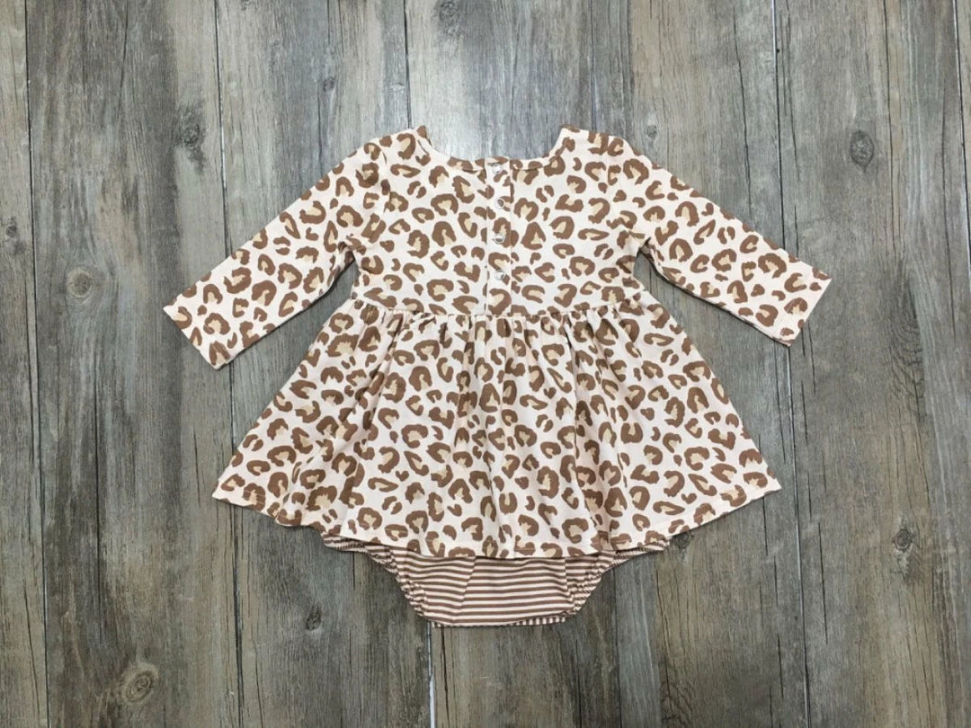 Wholesale π₯° Serendipity Spotted Leopard Bubble π Dress Baby Clothes 𧨠4 Serendipity Spotted Leopard Bubble Dress Baby Clothes