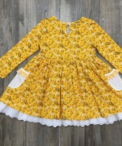 Serendipity Butterscotch Eyelet Dress Girls