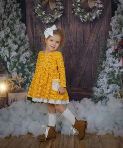 Serendipity Butterscotch Eyelet Dress Girls