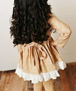 Serendipity Golden Honey Tunic With Dot Legging