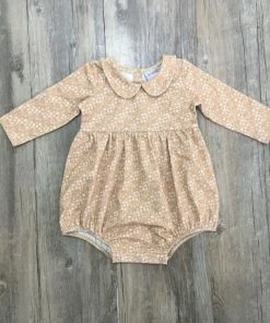 Serendipity Golden Honey Peter Pan Collar Bubble Baby Clothes