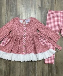 Serendipity Mauvewood Eyelet Pocket Tunic & Legging