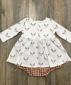 Serendipity Oh Deer Bubble Dress Baby Clothes