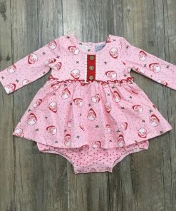 Serendipity Holly Santa Bubble Dress Baby Clothes