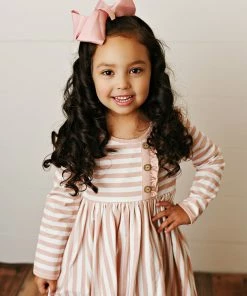 Serendipity Long Sleeve Eden Stripe Dress Girls