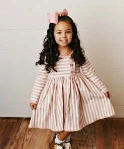 Serendipity Long Sleeve Eden Stripe Dress Girls