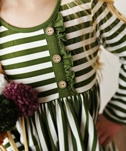 Serendipity Long Sleeve Eden Stripe Dress Girls