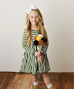 Serendipity Long Sleeve Eden Stripe Dress Girls