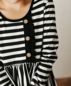 Serendipity Long Sleeve Eden Stripe Dress Girls