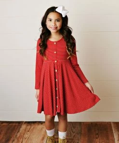 Serendipity Long Sleeve Ribbed Pocket Dress