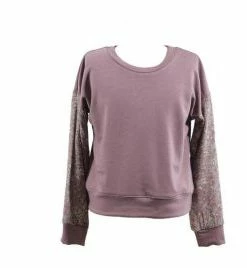 Tween Paper Crane Mauve Multi Sleeve Top