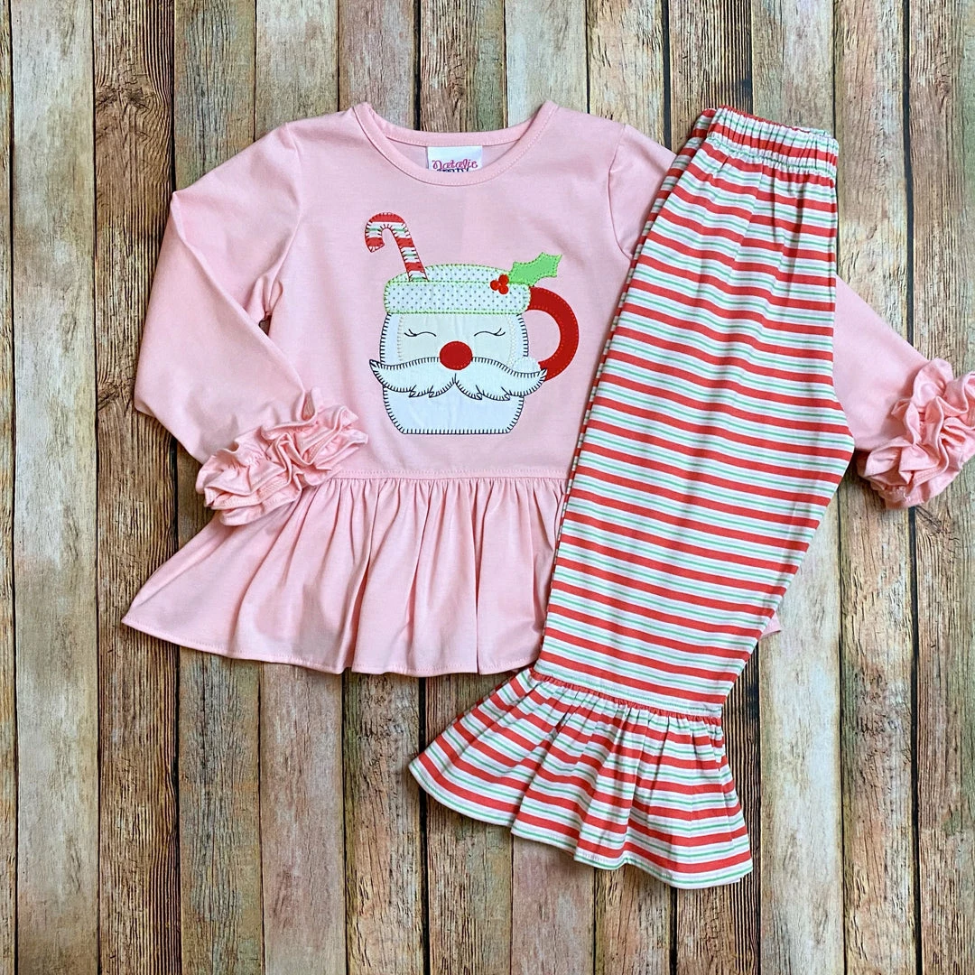 Best Sale β€οΈ Girls Natalie Grant Santa Mug Ruffle Pant Set π 3 Girls Natalie Grant Santa Mug Ruffle Pant Set