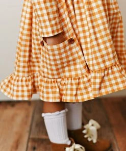 Swoon Baby Boho Ditsy Floral Prim Gingham Pocket Dress Girls