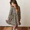 Girls Swoon Baby Midnight Leopard Petal Pocket Dress