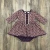 Swoon Baby Wisteria Plum Ditsy Floral Petal Dainty Bubble Dress