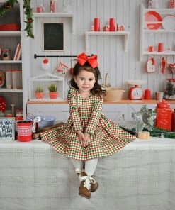 Swoon Baby Falliday Gingham Dainty Picot Dress Girls