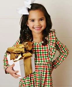 Swoon Baby Falliday Gingham Dainty Picot Dress Girls