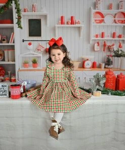 Swoon Baby Falliday Gingham Dainty Picot Dress Girls