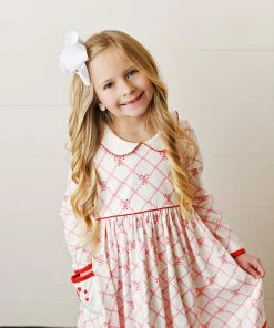 Swoon Baby Candy Cane Lane Proper Picot Pocket Dress
