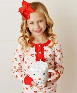 Girls Swoon Baby Santa Baby Pink Pocket Pj's