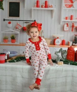 Girls Swoon Baby Santa Baby Pink Pocket Pj's
