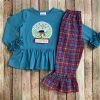 Girls Natalie Grant Snow Globe Ruffle Pant Set