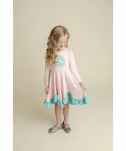 Girls Lemon Loves Lime Unicorn Snowglobe Dress