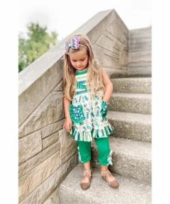 Stella Bean Back To School Green Pencil Tunic Set