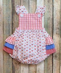 Natalie Grant Crab Print Ruffle Bubble Girls