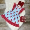 Flash Sale π― Girls Stella Bean Blue & Red Apple π Dress π 1 Girls Stella Bean Blue & Red Apple Dress