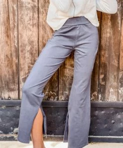 Tween Paper Flower Split Front Bell Legging