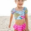 Blueberry Bay Silver Seaside Two Piece Swimsuit Girls